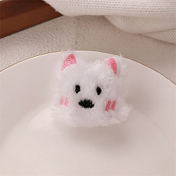 Pink Заколки для волос из плюшевой собачки-аллигатора, аксессуары для волос для женщин и девочек, розовые, 50 мм