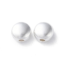 Silver Alloy Spacer Beads, Long-Lasting Plated, Flat Round, Silver, 5x5.5x3.3mm, Hole: 1.2mm