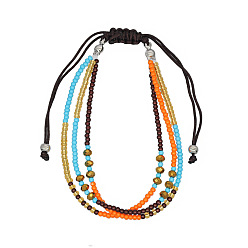 Color 2 Bohemian Style Colorful Beaded Crystal Bracelet for Women