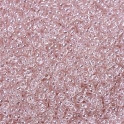 (RR330) Transparent Pink Mist Luster MIYUKI Round Rocailles Beads, Japanese Seed Beads, 11/0, (RR330) Transparent Pink Mist Luster, 2x1.3mm, Hole: 0.8mm, about 50000pcs/pound