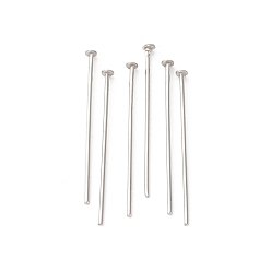 Нержавеющая Сталь Цвет Устойчивы к потускнению 304 штифты из нержавеющей стали с плоской головкой, цвет нержавеющей стали, 28x0.8 мм, Руководитель: 1.8 mm