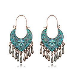 1541 Серьги из геометрического сплава в стиле бохо, этнические креативные серьги в форме сердца с преувеличенными каплями для ушей