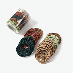 5# Morandi Color [100pcs/box] Minimalist Style Hair Ties Elastic Hairbands for Gentle Hair - Basic Headbands
