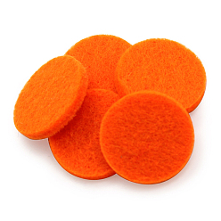 Orange Red Fibre Perfume Pads, Essential Oil Diffuser Locket Pads, Flat Round, Orange Red, 2.2cm