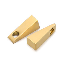 Golden Stainless Steel Charms, Triangle Charm, Golden, 10x4mm, Hole: 1.8mm