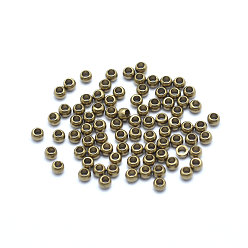 Raw(Unplated) Brass Spacer Beads, Flat Round, Raw(Unplated), 2.5mm, Hole: 1.4mm