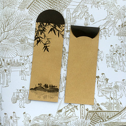 Bamboo Paper Envelopes, for Stationery Paper, Invitation, Greeting Card, Gift Bookmark Package, Bamboo Pattern