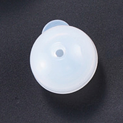 Blanc Moules en silicone, moules de résine, pour la résine UV, fabrication de bijoux en résine époxy, ronde, moule sphère, blanc, diamètre intérieur: 20 mm