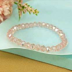 Pink Классические этнические браслеты из граненого стекла для женщин