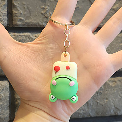 Лягушка Силиконовый брелок для женщин, автомобильная подвеска-подвеска на сумку, эскимо, лягушка, 50x30 мм