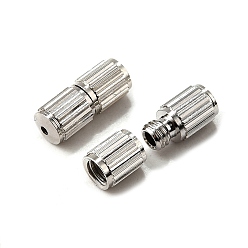 Платина Застежками винт латунный, колонка, платина, 10x4 мм, отверстие : 0.5 мм