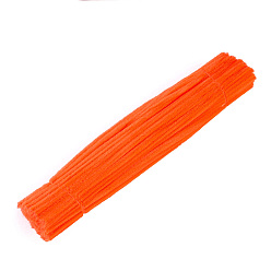 Coral Pipe Cleaners, DIY Chenille Stem Tinsel Garland Craft Wire, Coral, 300~305x5~7mm, about 95~100 strip/bundle