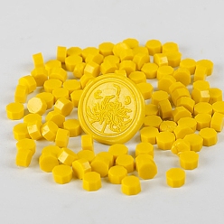 Gold Sealing Wax Particles, for Retro Seal Stamp, Octagon, Gold, Package Bag Size: 114x67mm, about 100pcs/bag
