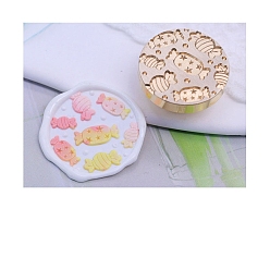 Candy Золотая восковая печать, латунная головка штампа, для приглашений, конверты, подарочная упаковка, конфеты, 25 мм