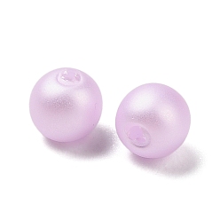 Сливовый Матовые пластиковые бусины с имитацией жемчуга, круглые, слива, 4 мм, отверстие : 1 мм