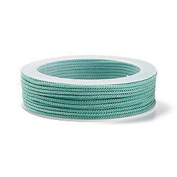 Turquoise Braided Nylon Threads, Dyed, Knotting Cord, for Chinese Knotting, Crafts and Jewelry Making, Turquoise, 1mm, about 21.87 yards(20m)/roll
