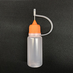 Orange PE Glue Dispensing Bottles, Squeeze Bottle, with Needle & Cap, Orange, 3.04x9.2cm, Capacity: 30~32ml(1.01~1.08fl. oz)