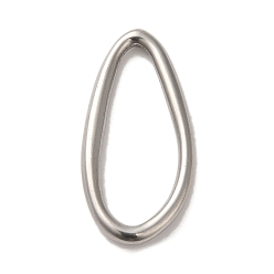 Stainless Steel Color 304 Stainless Steel Linking Rings, Oval, Stainless Steel Color, 29x14x2.5mm