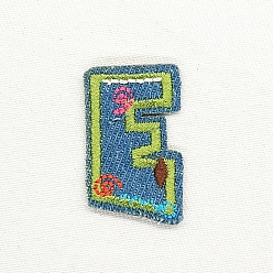 Letter E Computerized Embroidery Cloth Iron on/Sew on Patches, Costume Accessories, Appliques, Letter.E, 37x23mm