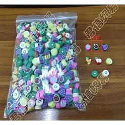 (52) Непрозрачная лаванда Бусины из полимерной глины , фрукты, разноцветные, 240 шт / пакет