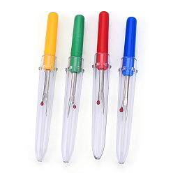Mixed Color Plastic Handle Iron Seam Rippers, Platinum Metal Color, Mixed Color, 89x10mm