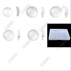 Clair 100 pcs 5 styles cabochons en verre transparent, cabochon en dôme clair pour la fabrication de bijoux pendentif photo camée, clair, 11.5~30x4~7mm, 20 pcs / style