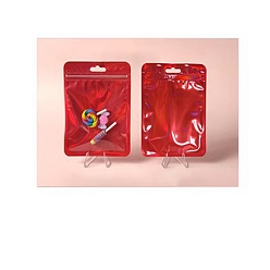 Red Transparent Ziplock Storage Bag, Red, 15x10.5cm, 15pcs/set