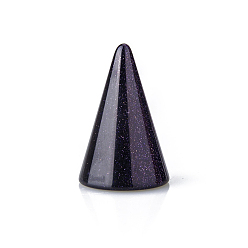 Blue Goldstone Synthetic Blue Goldstone Conical Orgonite Energy Generators, Cone Reiki Stone for Energy Balancing Meditation Therapy, 25x40mm