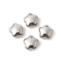 Платина Латунные бусины, звезда, платина, 8.5x9x4.5 мм, отверстие : 1.8 мм