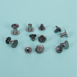 Gunmetal Iron Jewelry Box Drawer Handles, Cabinet Knobs, Nipple Stud Rivets for Phone Case DIY, Gunmetal, 8.5x8mm
