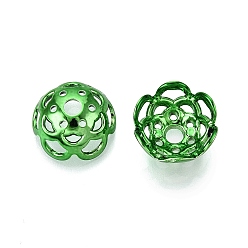 Зеленый лайм АБС-бутылки с УФ-покрытием, цветок, зеленый лайм, 17x16.5x9 мм, отверстие : 3.5 мм