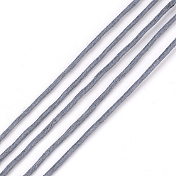 Gray Waxed Cotton Cord, Gray, 1mm, about 360yard/bundle(330m/bundle)