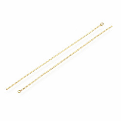 Real 18K Gold Plated Brass Coreana Chain Tassel Pendants, Nickel Free, Real 18K Gold Plated, 71x0.8x0.5mm, Hole: 1mm