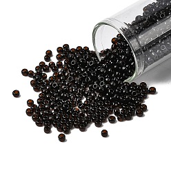 (14) Transparent Root Beer Brown Тохо 11/0 круглые бусины, японский бисер, (14) прозрачный корень коричневого цвета, 2.2 мм, отверстие : 0.8 мм, Около 1110 шт / 10 г