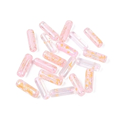 Pink Прозрачные стеклянные бусины Пикассо, розовые, 13x4 мм, отверстие : 0.9~1 мм, Около 1125 шт / фунт