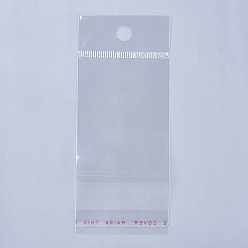 Clear Rectangle Cellophane Bags, for Earring and Necklace, Clear, Cellophane Bags: 11.8x4.95cm, Inner Measure: 6.8x4.9cm