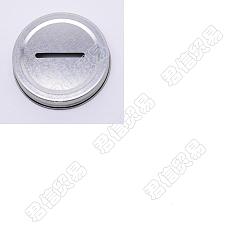 Silbern Silberfarbig 12Stück Weißblech-Münzschlitzdeckel, Einmachglasdeckel, Silbern Silberfarbig, 72x14 mm, Bohrung: 35x4 mm, Innendurchmesser: 68 mm