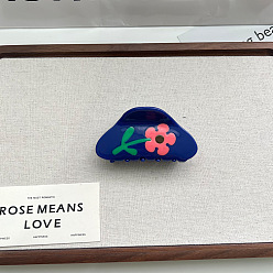 Черный Заколки для волос в форме когтей из ацетата целлюлозы, аксессуары для волос для женщин и девочек, цветок, чёрные, 87x45 мм