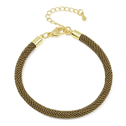 Темный Хаки 4.5 изготовление браслета из круглого нейлонового шнура миланского диаметра 202мм, с латунными выводами и 6.85 застежками из лобстера из нержавеющей стали, золотые, долговечный, стойки покрытие, Темный хаки, 17.4 дюйм ({2} см)