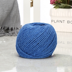 Royal Blue 100M Jute Cord, Jute String, Jute Twine, for Jewelry Making, Royal Blue, 3mm, about 109.36 Yards(100m)/Roll