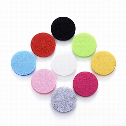 Mixed Color Non-Woven Fabric Cloth Perfume Pad, Flat Round, Mixed Color, 23mm