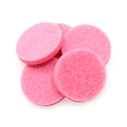Hot Pink Fibre Perfume Pads, Essential Oil Diffuser Locket Pads, Flat Round, Hot Pink, 2.2cm