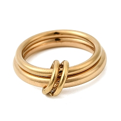 Золотой 304 палец кольца из нержавеющей стали, ионное покрытие (ip), золотые, внутренний диаметр: 18.2 мм