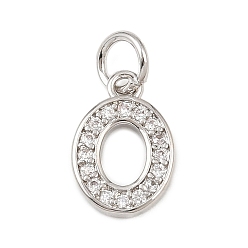 Платина Латунные микропаве прозрачные кубические циркониевые подвески, число, долговечный, без кадмия и без свинца, стойки покрытие, с целью перехода в кольце, платина, 12x8x1.5 мм, отверстие : 3.4 мм