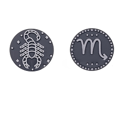 Scorpio Twelve Twelve Constellations Food Grade Eco-Friendly Silicone Focal Beads, Scorpio, 25mm