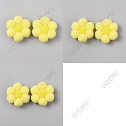 Желтый 36шт. 3 стили аксессуаров для украшений из пряжи в виде подсолнухов, желтые, 33~60x13.5~23 мм