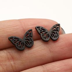 669 black Earrings Girls Cute Spring Summer Butterfly Wings Heart Pattern Personality Earrings