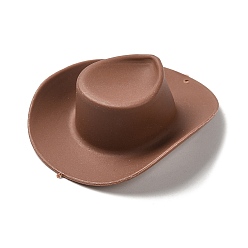 Sienna Plastic Big Pendants, Cowboy Hat Charm, Sienna, 46.5x54.5x16mm, Hole: 1.4mm