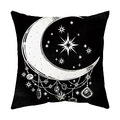 Moon Velvet Throw Pillow Covers, Cushion Cover, for Couch Sofa Bed Wiccan Lovers, Square, Moon, 450x450mm