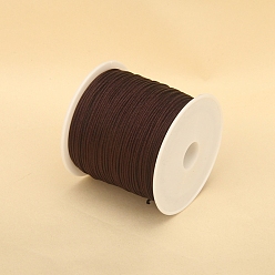 Coconut Brown 50M Nylon Thread, Chinese Knot Cord, for Jewelry Making, Coconut Brown, 0.8mm, about 54.68 Yards(50m)/Roll